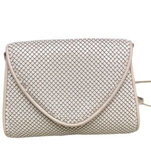 Vintage Whiting & Davis Ivory Metal Mesh Crossbody Bag